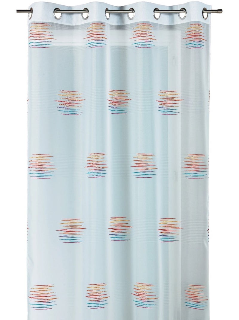 Cortina de jacquard con motivos gráficos Naranja - Kiabi