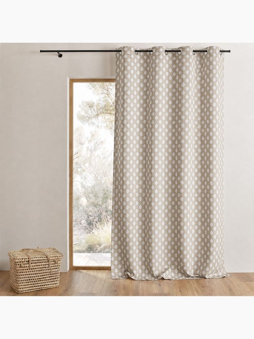 Cortina de jacquard con motivos redondeados, peso - Kiabi