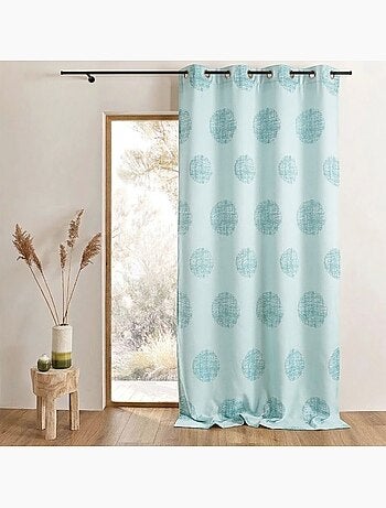 Cortina de jacquard con motivos redondos jaspeados