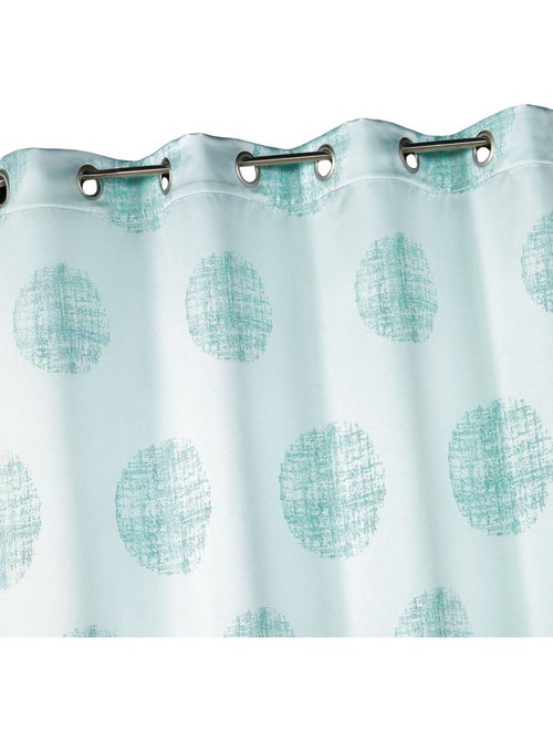 Cortina de jacquard con motivos redondos jaspeados - Kiabi Cortina de jacquard con motivos redondos jaspeados - Kiabi