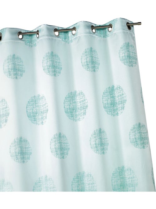 Cortina de jacquard con motivos redondos jaspeados - Kiabi Cortina de jacquard con motivos redondos jaspeados - Kiabi