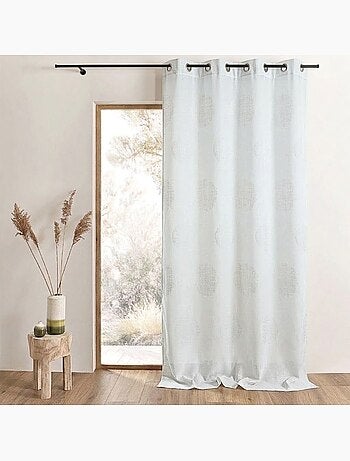 Cortina de jacquard con motivos redondos jaspeados