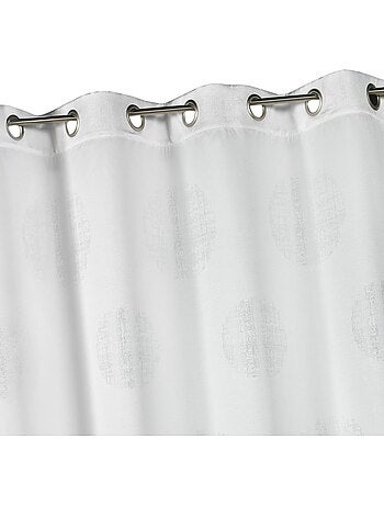 Cortina de jacquard con motivos redondos jaspeados