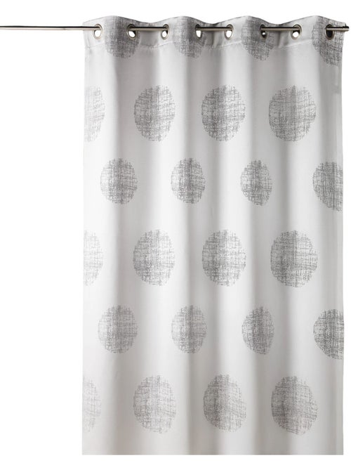 Cortina de jacquard con motivos redondos jaspeados - Kiabi Cortina de jacquard con motivos redondos jaspeados - Kiabi