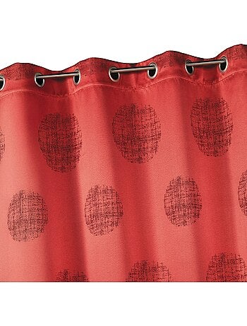 Cortina de jacquard con motivos redondos jaspeados
