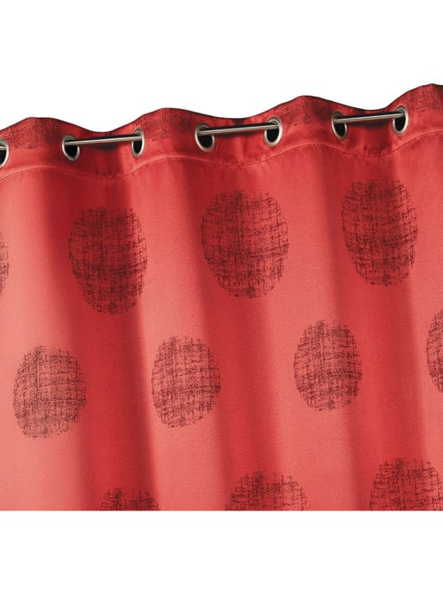 Cortina de jacquard con motivos redondos jaspeados - Kiabi Cortina de jacquard con motivos redondos jaspeados - Kiabi
