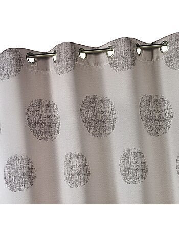 Cortina de jacquard con motivos redondos jaspeados