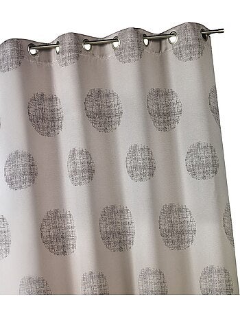 Cortina de jacquard con motivos redondos jaspeados