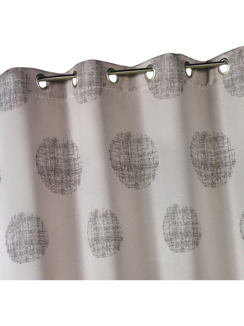 Cortina de jacquard con motivos redondos jaspeados - Kiabi Cortina de jacquard con motivos redondos jaspeados - Kiabi