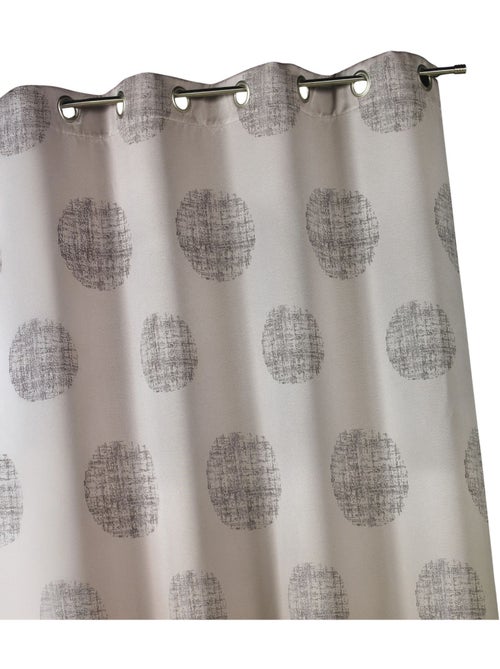 Cortina de jacquard con motivos redondos jaspeados - Kiabi Cortina de jacquard con motivos redondos jaspeados - Kiabi