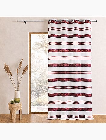 Cortina de jacquard con rayas geométricas