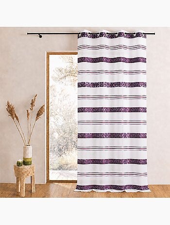 Cortina de jacquard con rayas geométricas
