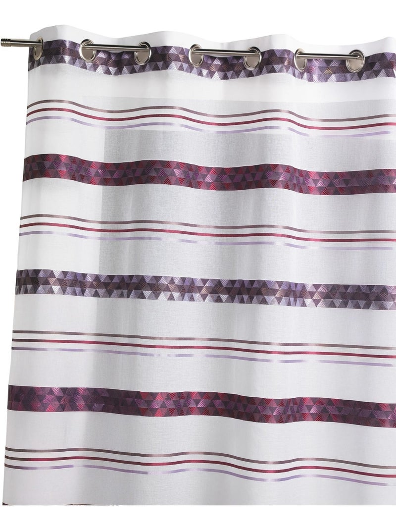Cortina de jacquard con rayas geométricas Malva chiaro - Kiabi