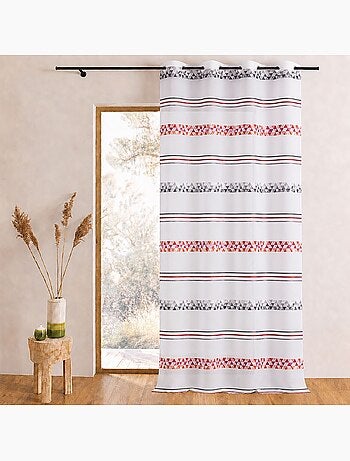 Cortina de jacquard con rayas geométricas