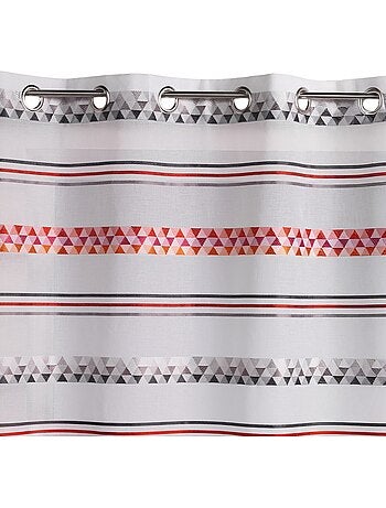 Cortina de jacquard con rayas geométricas