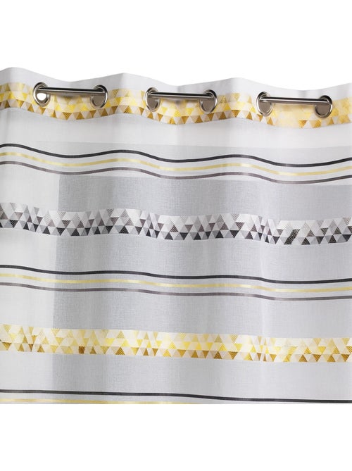 Cortina de jacquard con rayas geométricas - Kiabi Cortina de jacquard con rayas geométricas - Kiabi