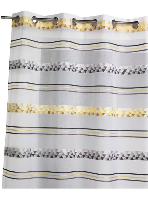 Cortina de jacquard con rayas geométricas - Kiabi Cortina de jacquard con rayas geométricas - Kiabi