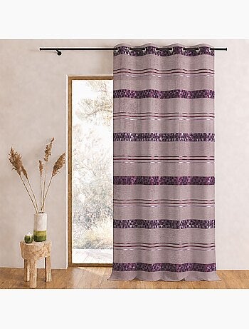 Cortina de jacquard con rayas geométricas