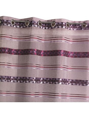 Cortina de jacquard con rayas geométricas