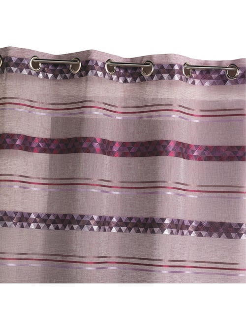Cortina de jacquard con rayas geométricas - Kiabi Cortina de jacquard con rayas geométricas - Kiabi