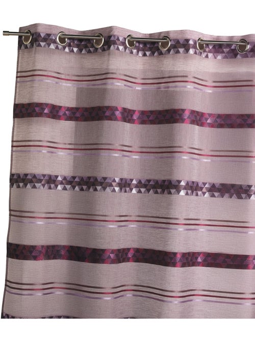 Cortina de jacquard con rayas geométricas - Kiabi Cortina de jacquard con rayas geométricas - Kiabi