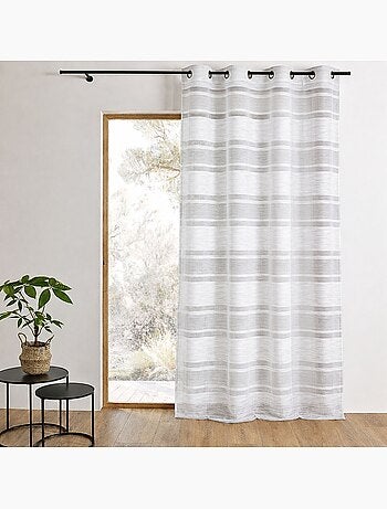Cortina de jacquard con rayas horizontales