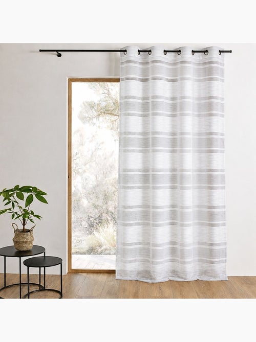 Cortina de jacquard con rayas horizontales - Kiabi