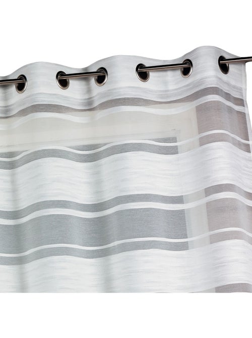 Cortina de jacquard con rayas horizontales - Kiabi