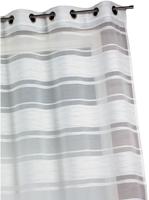 Cortina de jacquard con rayas horizontales - Kiabi