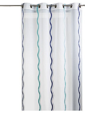 Cortina de jacquard con rayas verticales onduladas