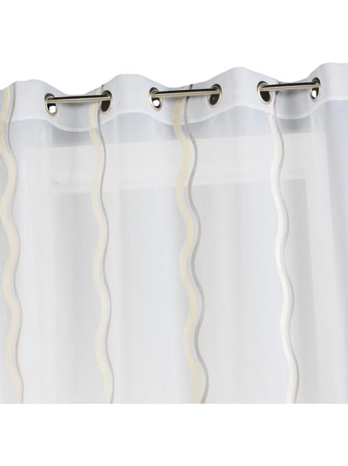 Cortina de jacquard con rayas verticales onduladas - Kiabi