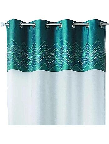 Cortina de jacquard con ribete en espiga