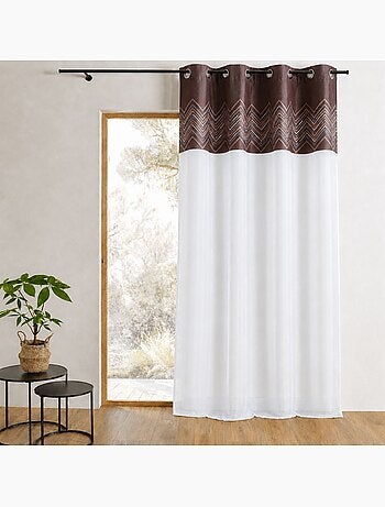 Cortina de jacquard con ribete en espiga