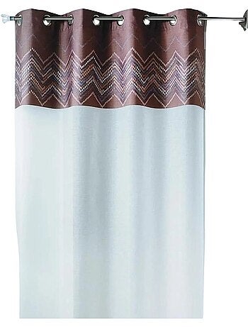 Cortina de jacquard con ribete en espiga