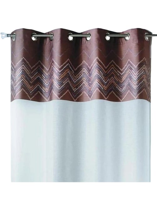 Cortina de jacquard con ribete en espiga - Kiabi Cortina de jacquard con ribete en espiga - Kiabi