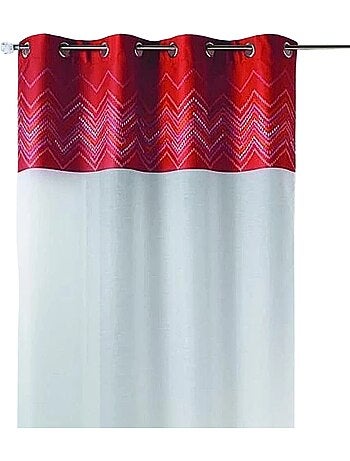 Cortina de jacquard con ribete en espiga
