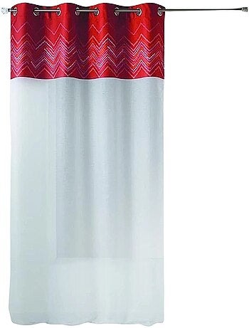 Cortina de jacquard con ribete en espiga
