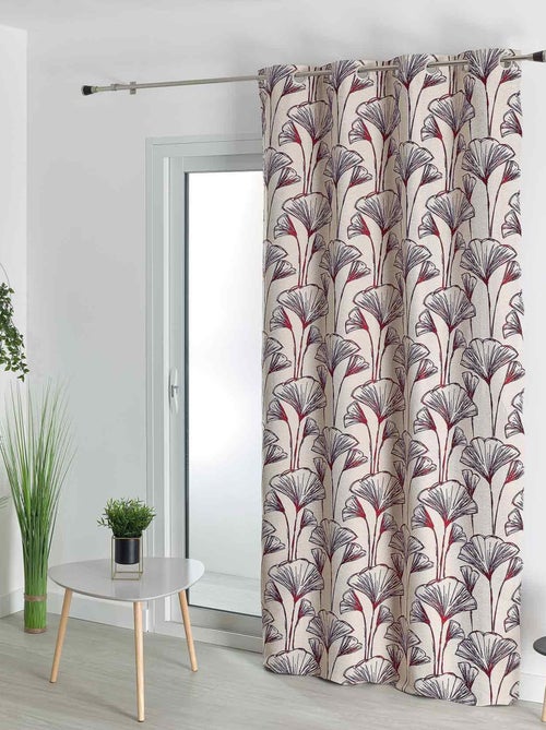 Cortina de jacquard de flores de Gingko - Kiabi