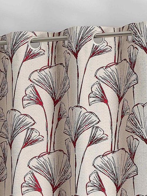 Cortina de jacquard de flores de Gingko - Kiabi