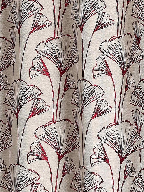 Cortina de jacquard de flores de Gingko - Kiabi