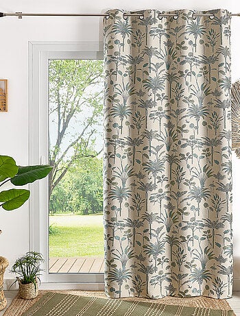 Cortina de Jacquard de palmeras exóticas