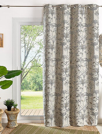 Cortina de Jacquard de palmeras exóticas
