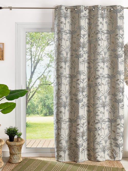 Cortina de Jacquard de palmeras exóticas - Kiabi