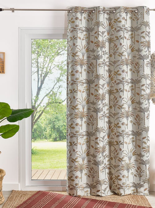 Cortina de Jacquard de palmeras exóticas - Kiabi