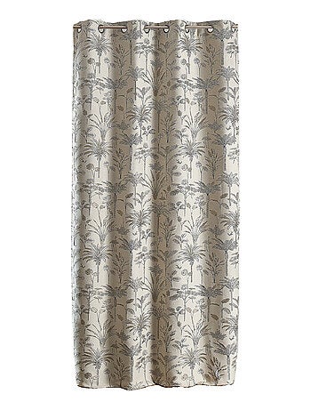 Cortina de jacquard exótico con estampado de palmeras