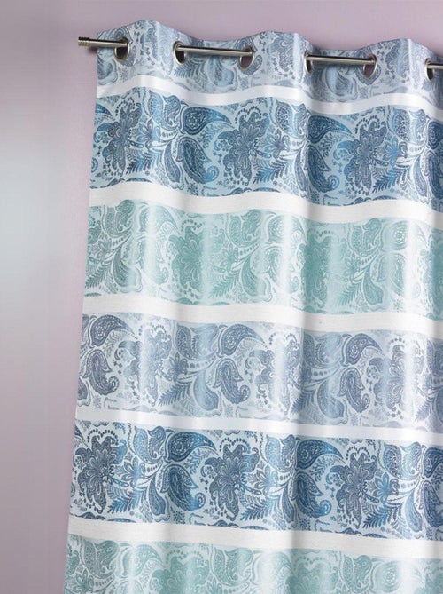 Cortina de jacquard rayas horizontales fantasias - Kiabi