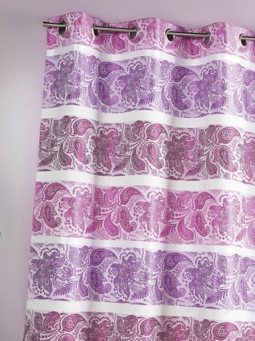 Cortina de jacquard rayas horizontales fantasias - Kiabi