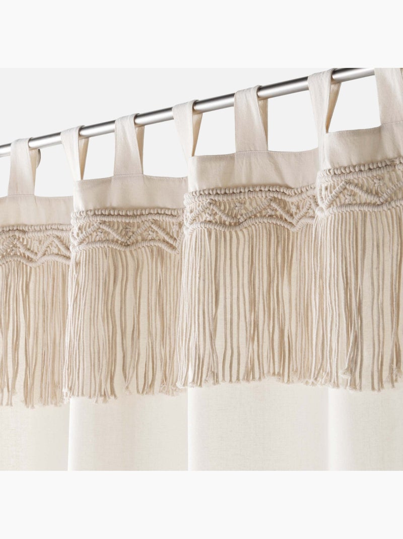 Cortina de lazo de macramé Madera natural - Kiabi