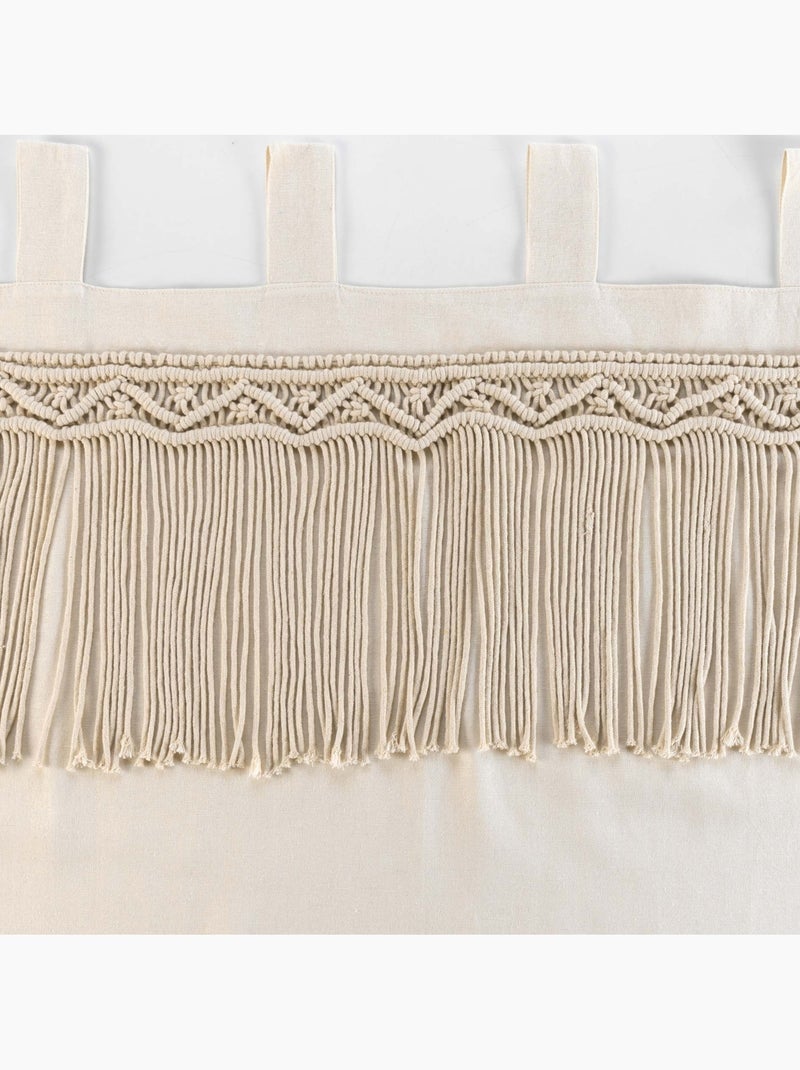 Cortina de lazo de macramé Madera natural - Kiabi