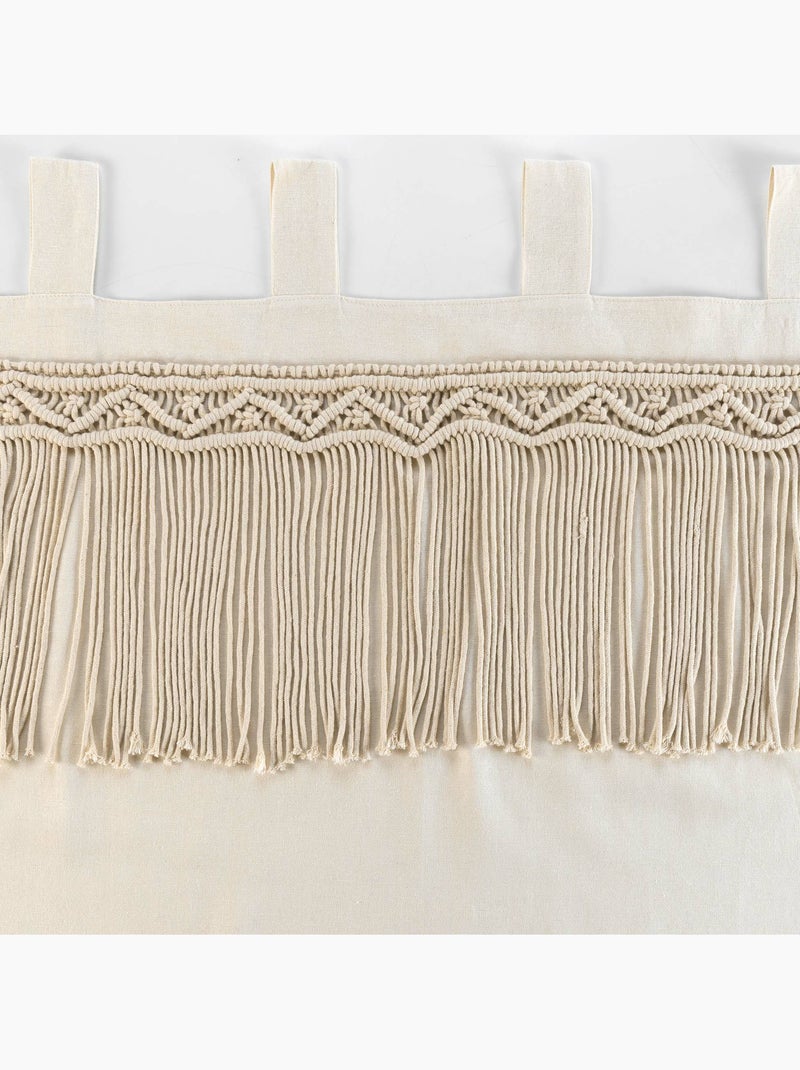 Cortina de lazo de macramé Madera natural - Kiabi